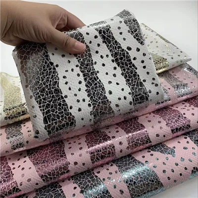 Sơn dập nổi họa tiết da báo in nổi da Pu màu tím vải mỹ phẩm cho túi xách, giày dép